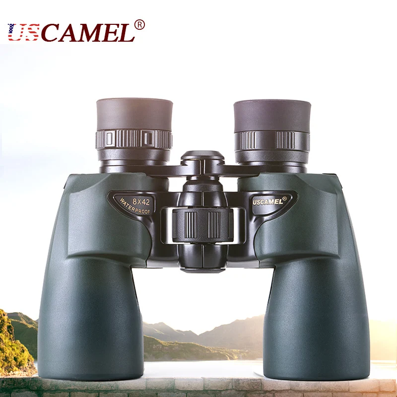 

USCAMEL Binoculars HD 7x30 Professional Hunting Telescope BAK4 Watching Birds Camping Sports Outdoor Military Green Telescope