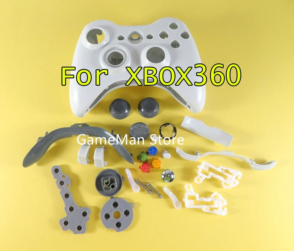 OCGAME 10pcs/lot Black white Full Housing Case Shell case for Xbox360 Wired Controller joypad