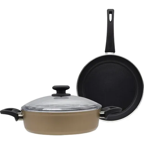 Aryıldız Vera Caramel 3 Piece Cookware Set