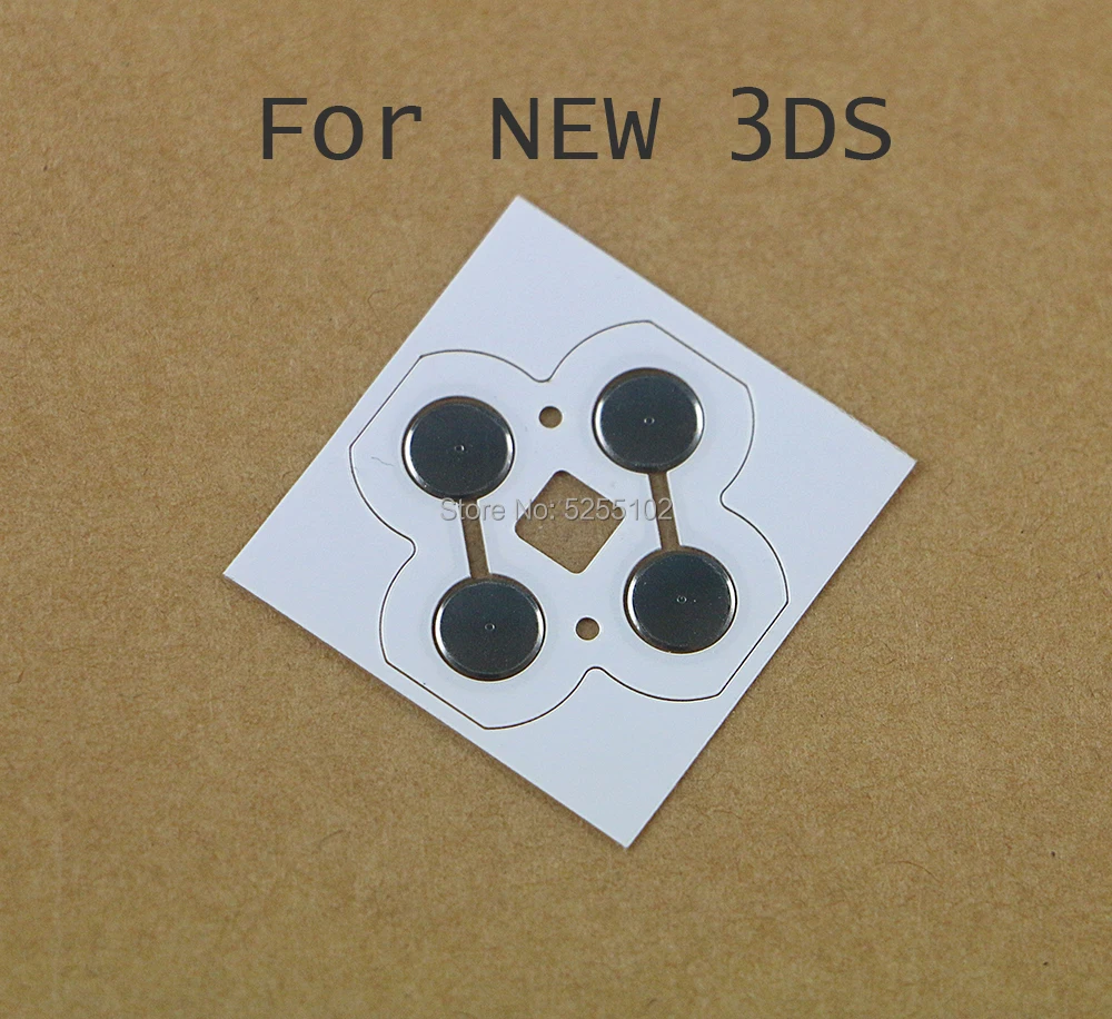 50pcs for New 3DS Console Cross Key ABXY Button Conducting Strip for Nintend New 3DS ABXY Cross Buttons Film Metal Patch