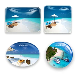 Maldives-Island Tourist Refrigerator Magnets Travel Souvenir Fridge Magnets Scenic Spots Decor Gift