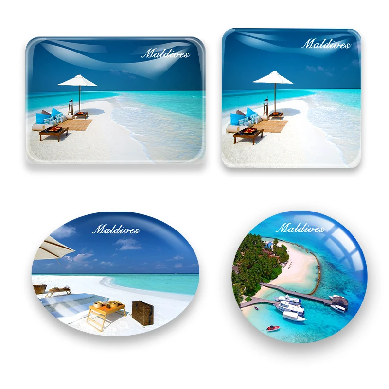 Maldives-Island Tourist Refrigerator Magnets Travel Souvenir Fridge Magnets   Scenic Spots  Decor Gift