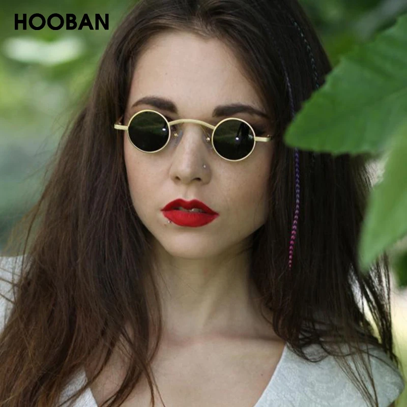 Gothic Small Round Sunglasses Men Women Vampire Style Sun Glasses Unisex Vintage Retro Y2K Steampunk Metal Shade