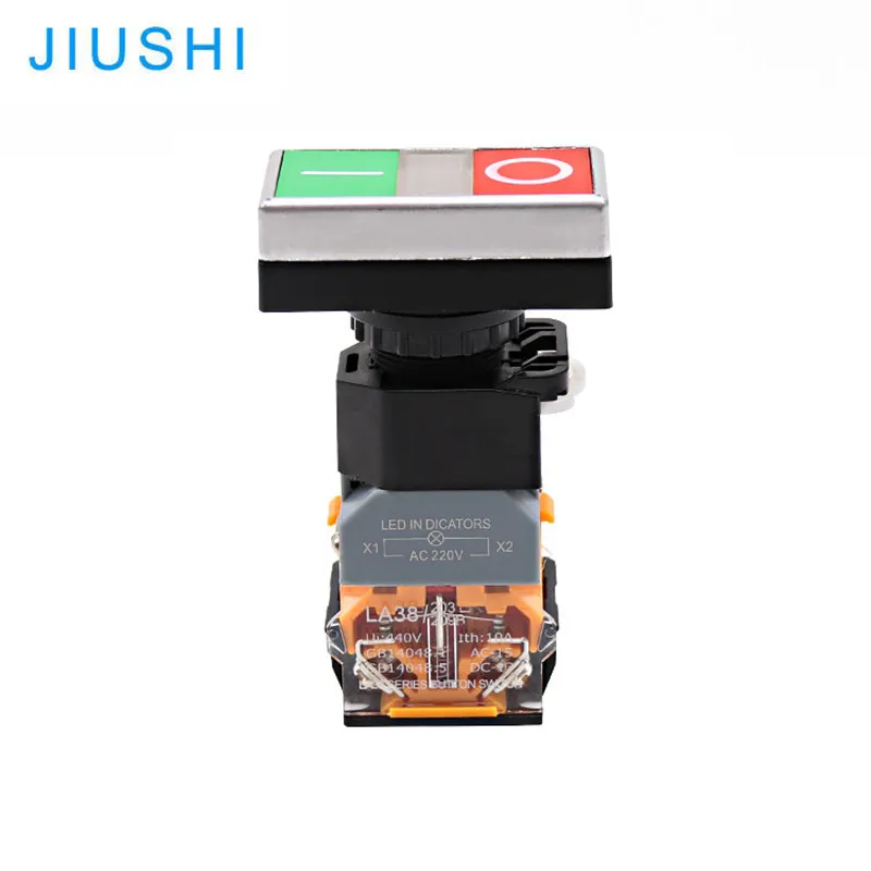 LA38-11D/RG momentary double buttons push switch illuminated