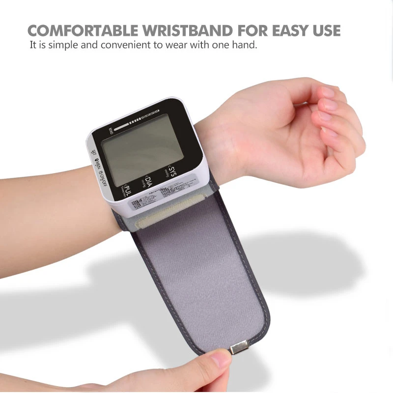 Health Care Automatic Wrist Blood Pressure Monitor + case Digital LCD Wrist Cuff Blood Pressure Meter Esfingomanometro Tonometer