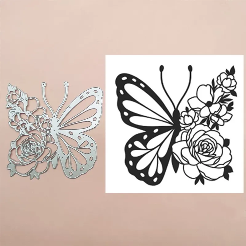 

New Butterfly Flower Metal Cut Die Stencils for Scrapbooking Stamp/Photo Album Decorative Embossing DIY Paper Cards