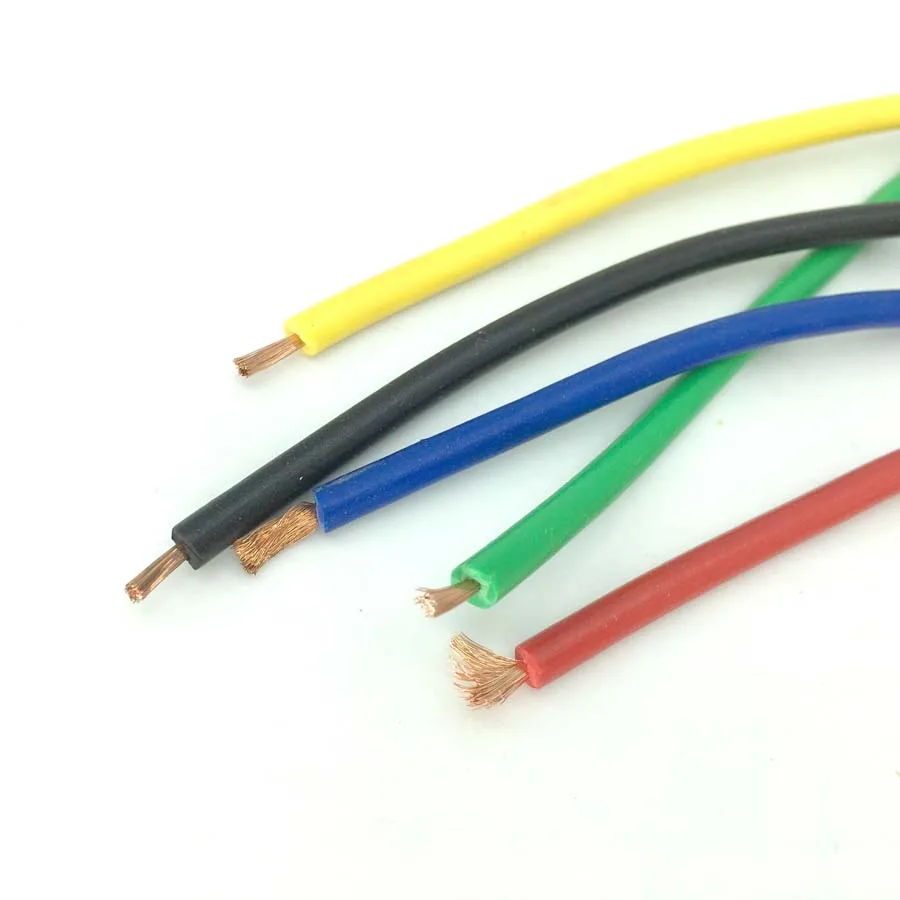 Cable eléctrico AWG de calibre 14 para control remoto, cable trenzado Flexible de cobre estañado, PVC, rojo, negro, amarillo, azul y verde, 5 m/lote
