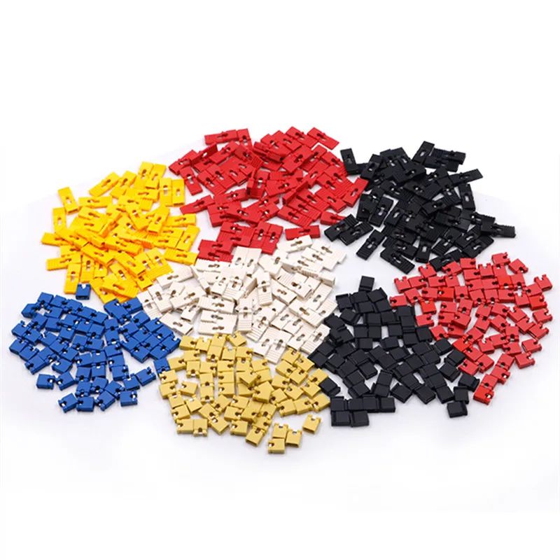 50pcs Jumper Cap 2.54mm Pitch Pin Header Connector Short / Long Type Jumper Plug Cover DIY Repair Parts 6 Color Black White Red