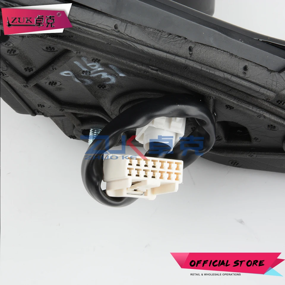 ZUK 2PCS/lot Rearview Side Mirror Assy For HONDA ACCORD 2014 2015 2016 2017 8-PINS With Heated LED Lamp Auto Folding Functions