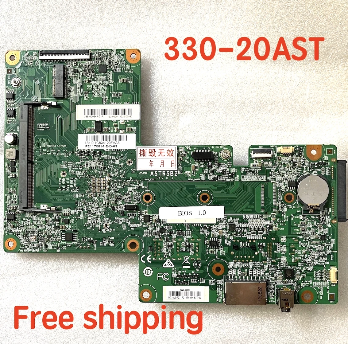 

For Lenovo 330-20AST Motherboard ASTRSB2 REV:0.3 Mainboard 100%tested fully work