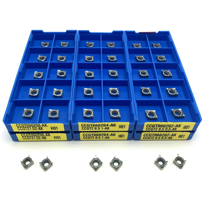 CCGT060204 CCGT120404 AK CCGT09T304 H01อลูมิเนียมเครื่องมือกลึงภายใน CNC กลึงการประมวลผลแทรกทองแดงและอลูมิเนียมเครื่องมือ
