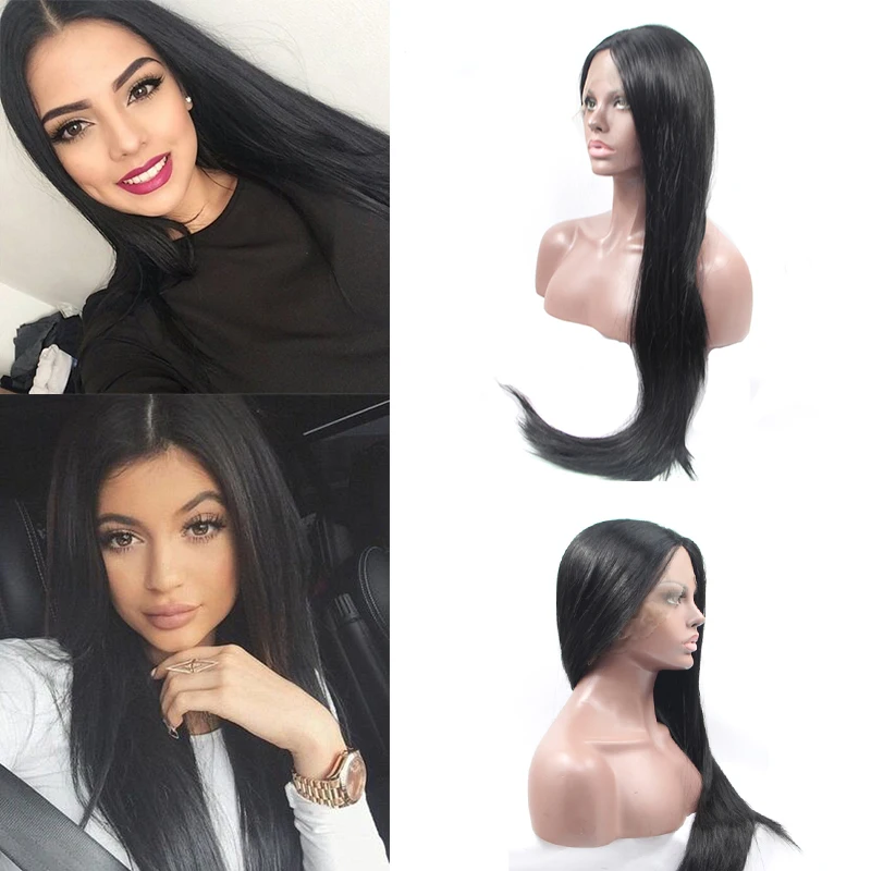 Natural Colored Synthetic Lace Front Wig Cosplay Long Black Straight Frontal Wigs Pre Plucked Glueless Tinashe Hair For Women