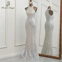Silver Mermaid Evening Dress for Women #3