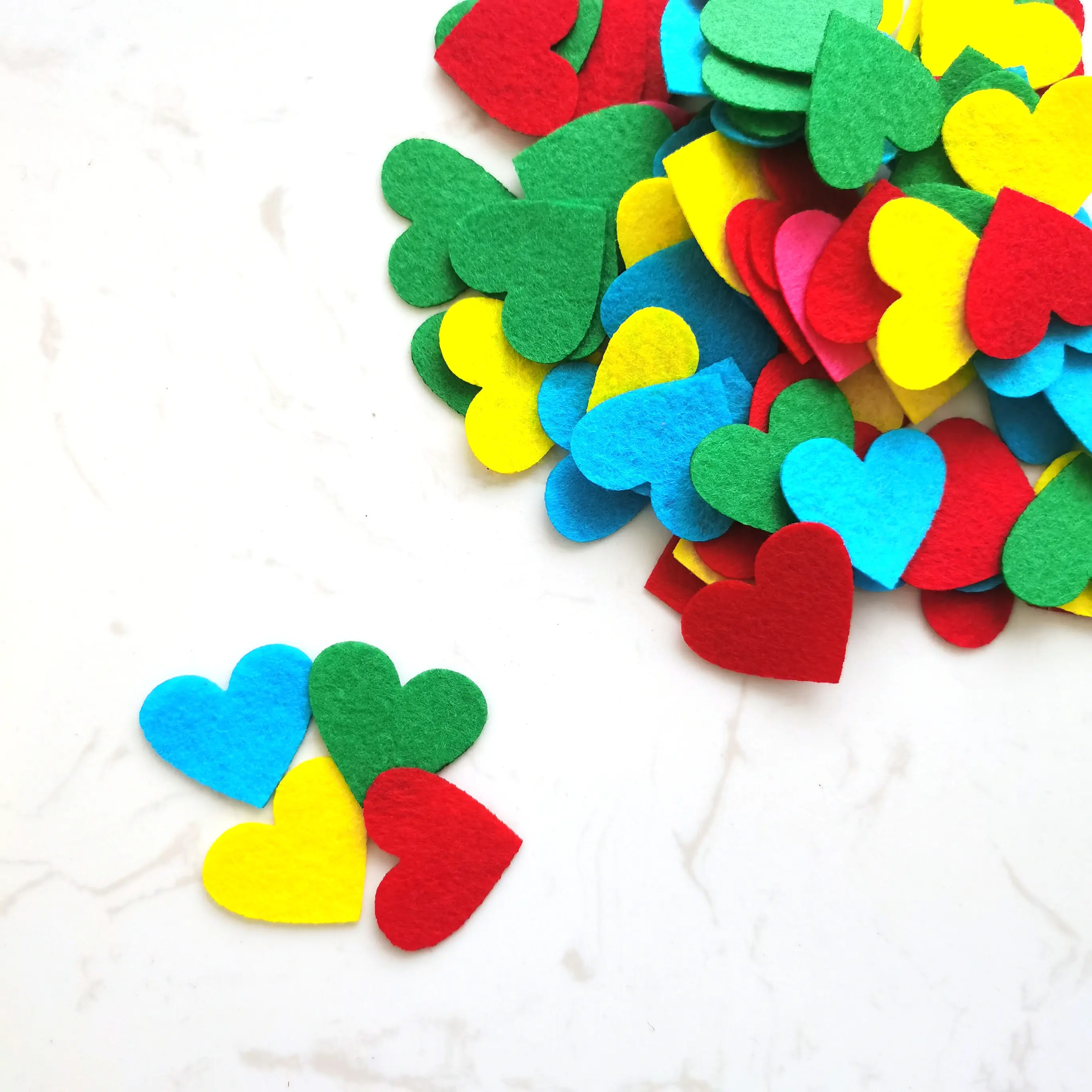 Multi Shapes Felt Applique, Scrapbooking Sticker, DIY Felt Pads, Die Cut, Table Scatter, Party Decoration, 1cm, 50Pcs per Lot