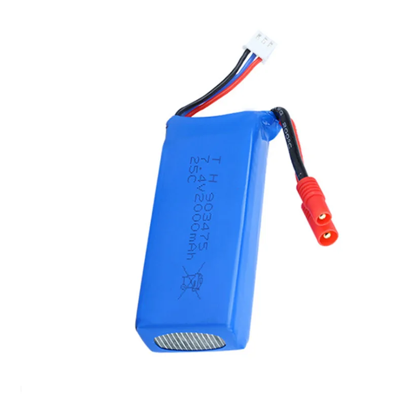 2S Lipo batteria 7.4V 2000mAh 25C 3.5mm spina a Banana connettore T per Syma- X8C X8W X8G X8HW X8HC X8H RC telecomando parti Drone