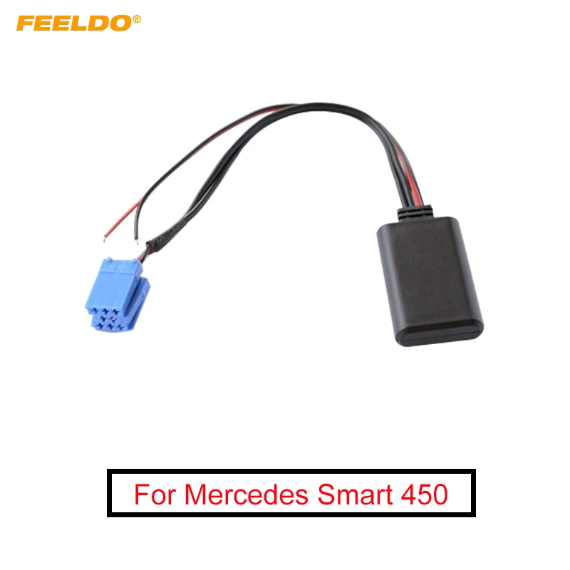 

FEELDO 1Pc Car Aux-in Wireless Bluetooth Adapter Module Audio Receiver for Mercedes Smart 450 CD/DVD Host AUX Cable