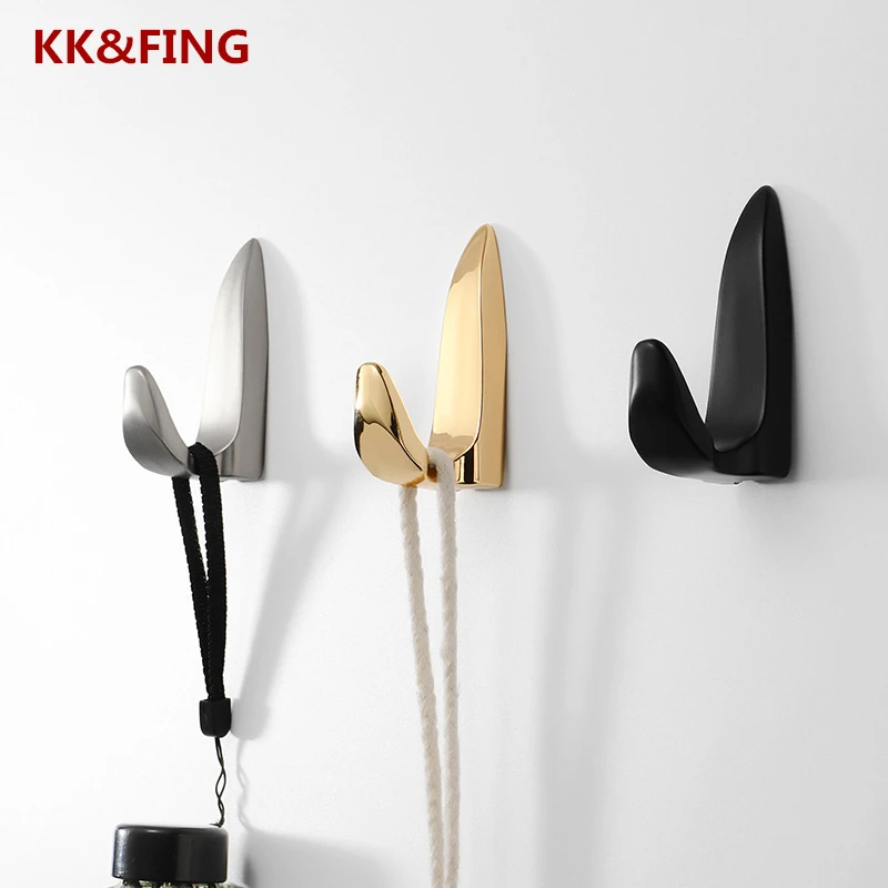 KK & FING 1PC Nieuwe Creatieve Haken Badkamer Keuken Zinklegering Opslag Haken Handdoekenrek Jas Hoed Hanger sleutels Muur Opbergrek
