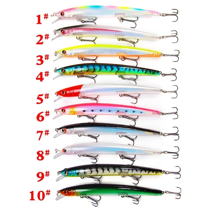 1 sztuk Long Shot 135mm/15.4g Minnow przynęty latające ryby klasyczne Wobblers plastikowe twarde Crankbait Carp przynęta na szczupaka — zdjęcie 3
