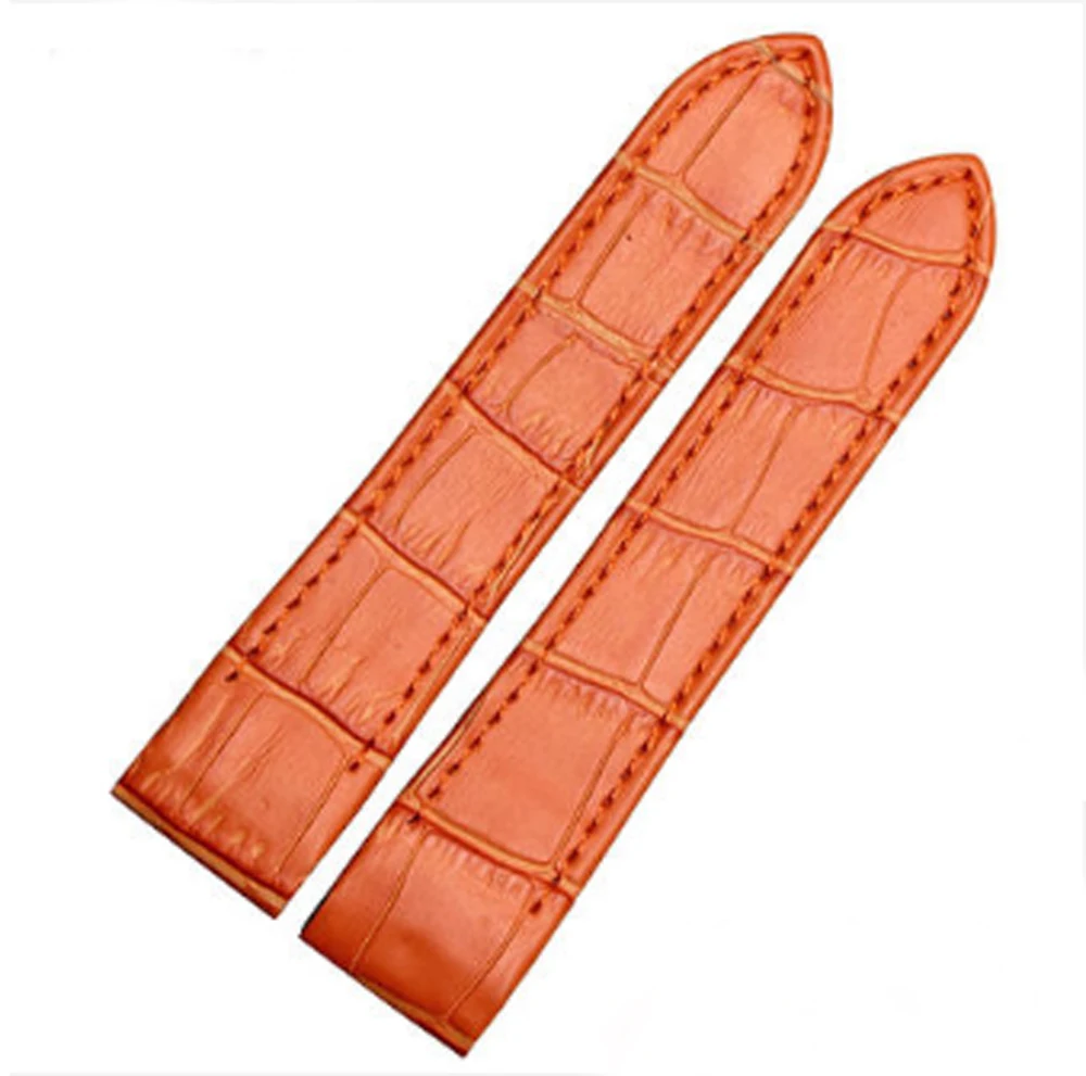 20mm Alligator Grain Leather Strap Watch Band Replacement Accessories Fits for Cartier Santos100 XL Non-Chronograph