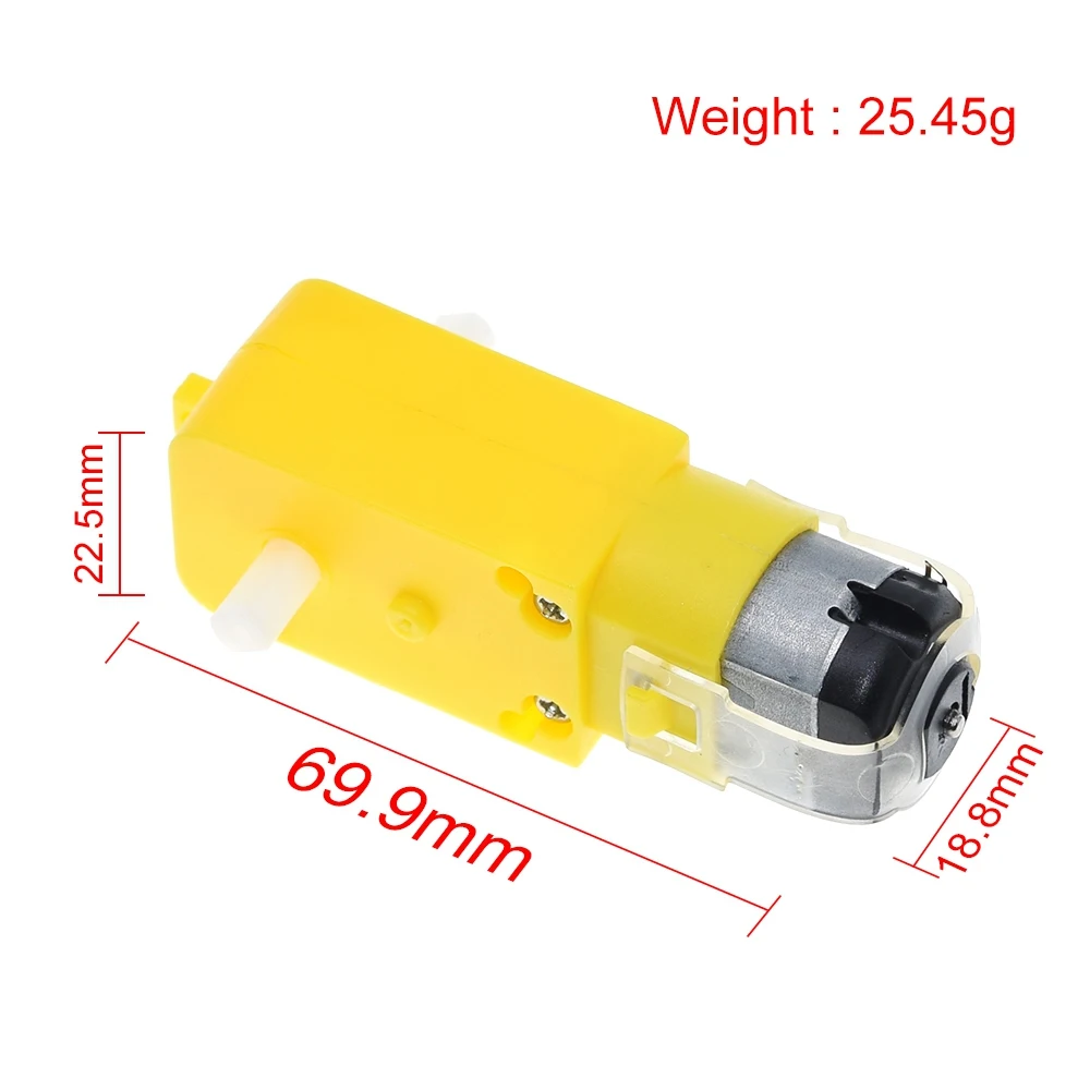 TZT 1 Stück/Paket: Verzögerungs-Gleichstrommotor + Stützräder, A / Chassis für intelligentes Auto, Motor / Räder für Roboterauto – Detail 3