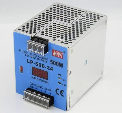 LP-500-12 12V 37.5A / LP-500-24 24V 20.8A / LP-500-48 48V 10.4A 500W Smps Din Rail Digital Display AC To DC  Switch Power Supply