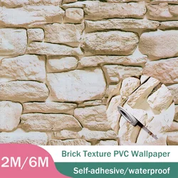 Self-Adhesive Wallpaper for Home Decoration, Peel Faux Brick, Vinyl 3D Wallpaper for Bedroom, Living Room Walls, Stick
