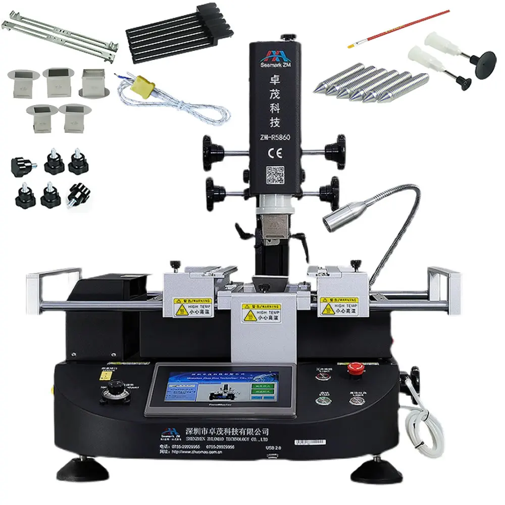 Laserowe ustawienie gorącego powietrza 3 strefy BGA maszyna ZM-R5860 ekran dotykowy stacja lutownicza Laptop płyta główna przeróbka System naprawy