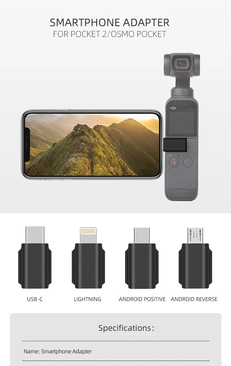 DJI Pocket 2 ※スマホアダプター無し Smartphone Adapter For DJI Pocket 2/Osmo Pocket IOS Lightning