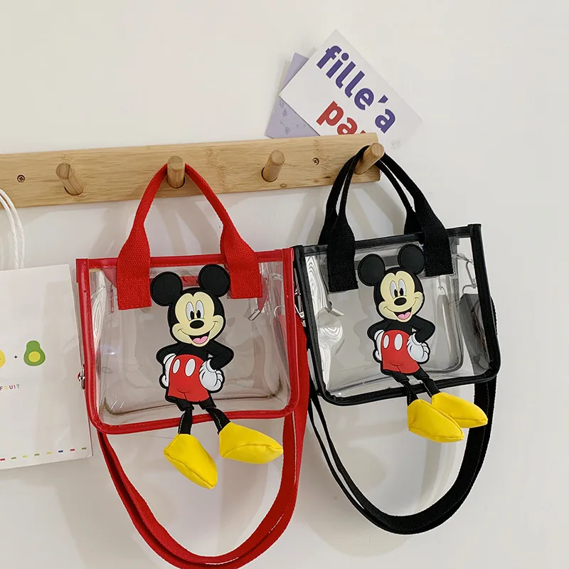 Disney women bag Mickey Mouse cartoon transparent shoulder bag  Korean leisure Messenger Bag Girl Fashion Handbag high-quality