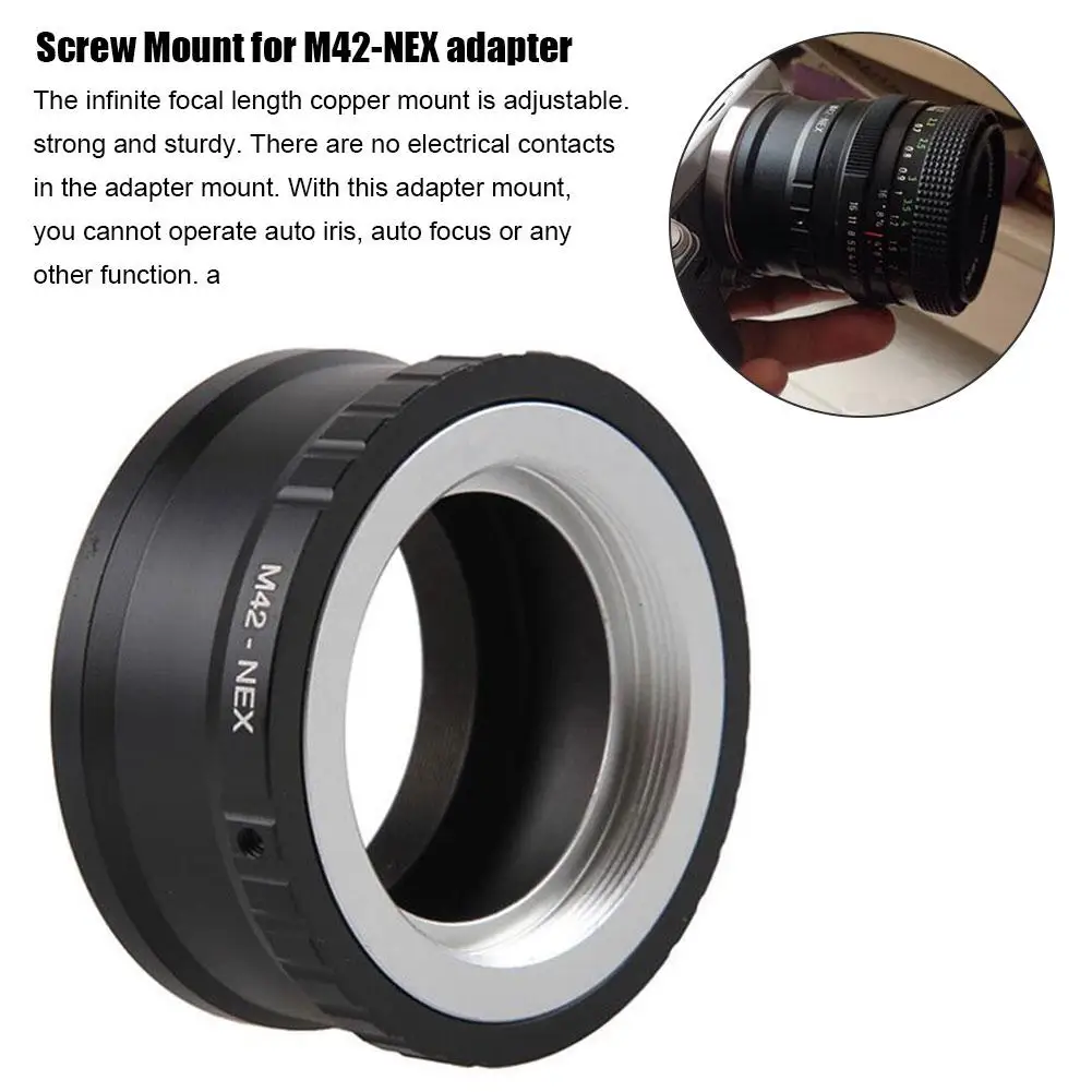 42mm M42-NEX Screw Mount Lens to E Mount Adapter Adjustable M42 Lens to Adapter for SONY NEX7 NEX6 NEX5 NEX3 A7 A6000 A5000