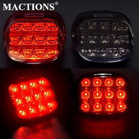 Luz traseira de freio led para motocicleta, adequada para harley touring electra glide road glide softail sportster xl883 xl48 dyna fld fat boy