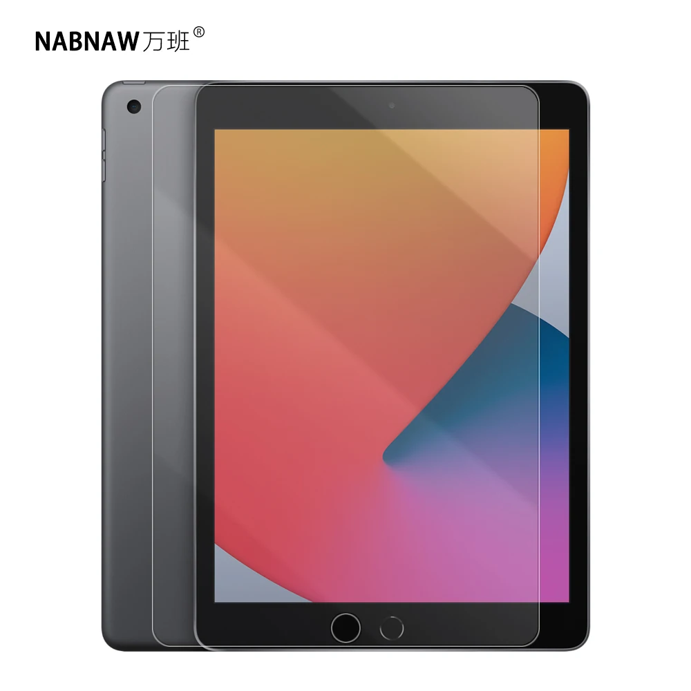 

NABNAW for iPad 10.2 inches 2021 2020 2019 Tempered Glass Apple New iPad 9 8th 7th Screen Protector HD 9H Oleophobic Coating