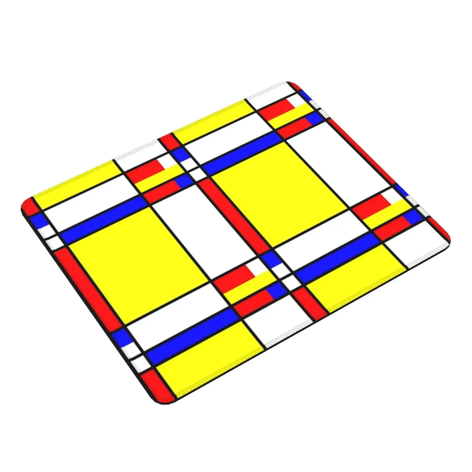 Piet Mondrian-Inspired 5 Mouse Pad DIY Print Piet Mondrian Geometric Yellow Red Blue Abstract