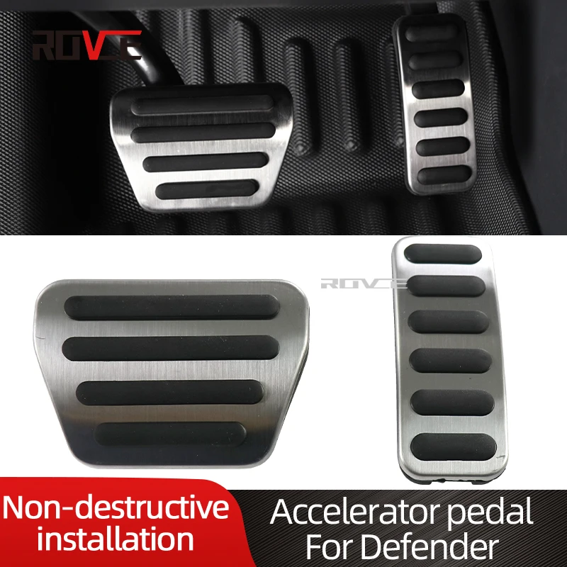 ROVCE Car Accelerator Footrest Pedal Brake Clutch Pad Accessories For Land Rover Defender 2020 Year L663