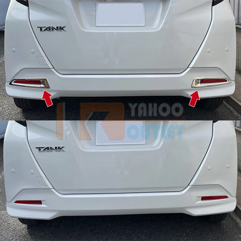 Decorazione per Auto con contorno del riflettore posteriore per Toyota Tank / Thor/ Roomy M900 ABS Auto Stickers accessori per Auto