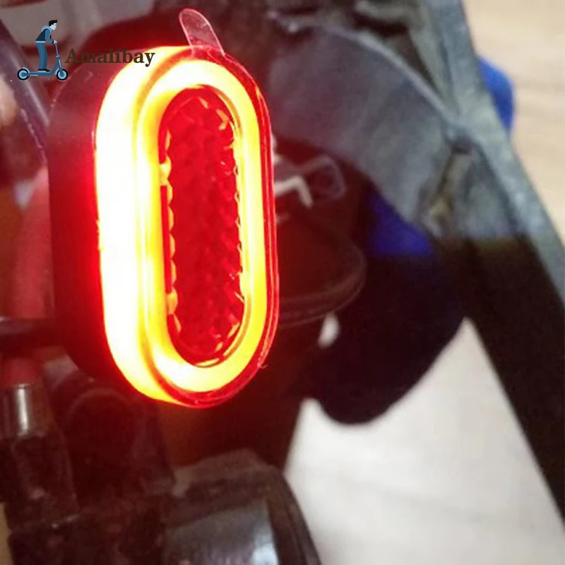 Electric Scooter Brake Rear Tail Light for Xiaomi M365 1S Pro Electric Scooter Taillight Safety Warning Stoplight Waterproof