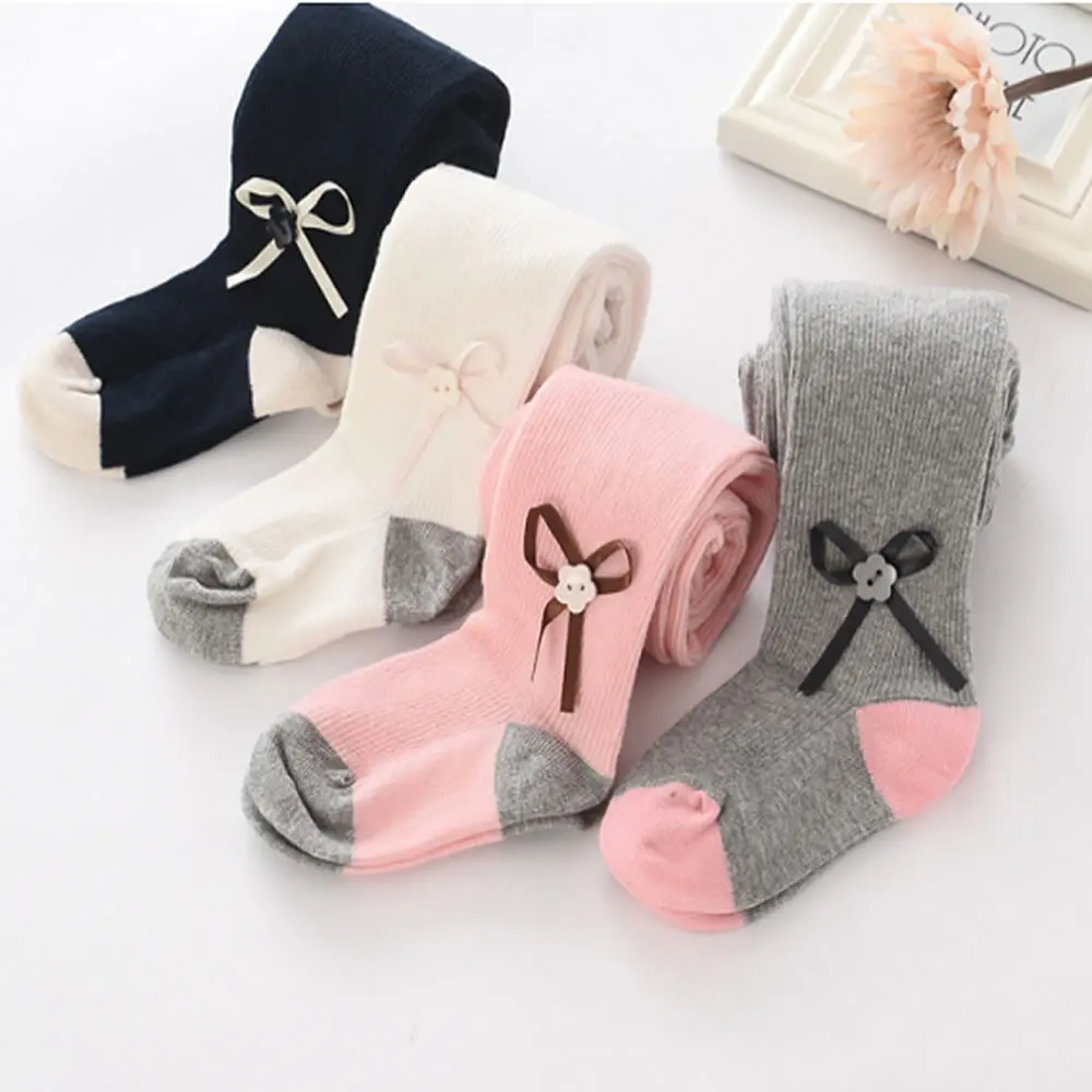 Bowknot Baby Girl Tights Period and the Children's Tights Cotton Baby Leggings Pantyhose Girls Stockings