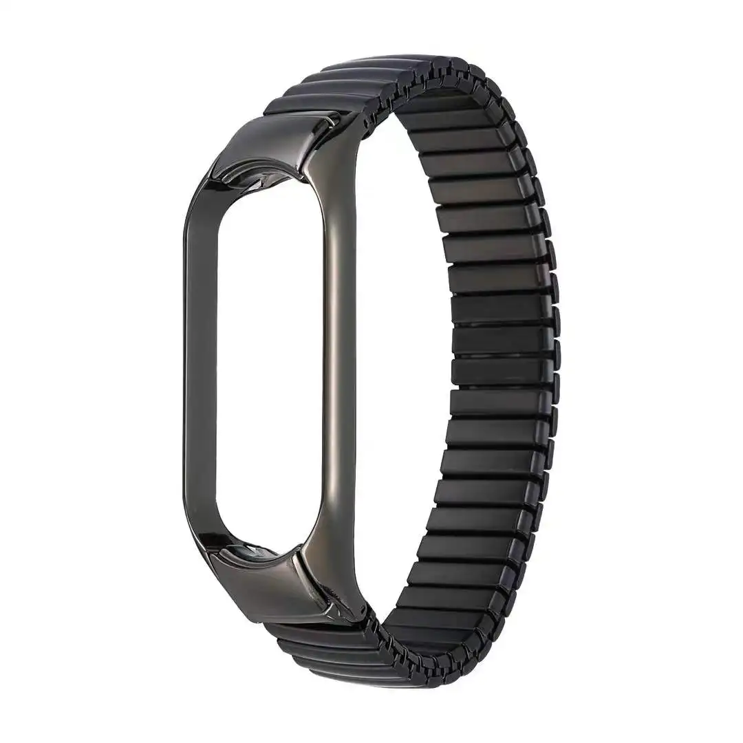 Elasticity Loop Strap for Mi Band 7 6 5 Smart Bracelet Belt Replacement Stainless Steel Metal Band For Xiaomi band 3 4 Wristband