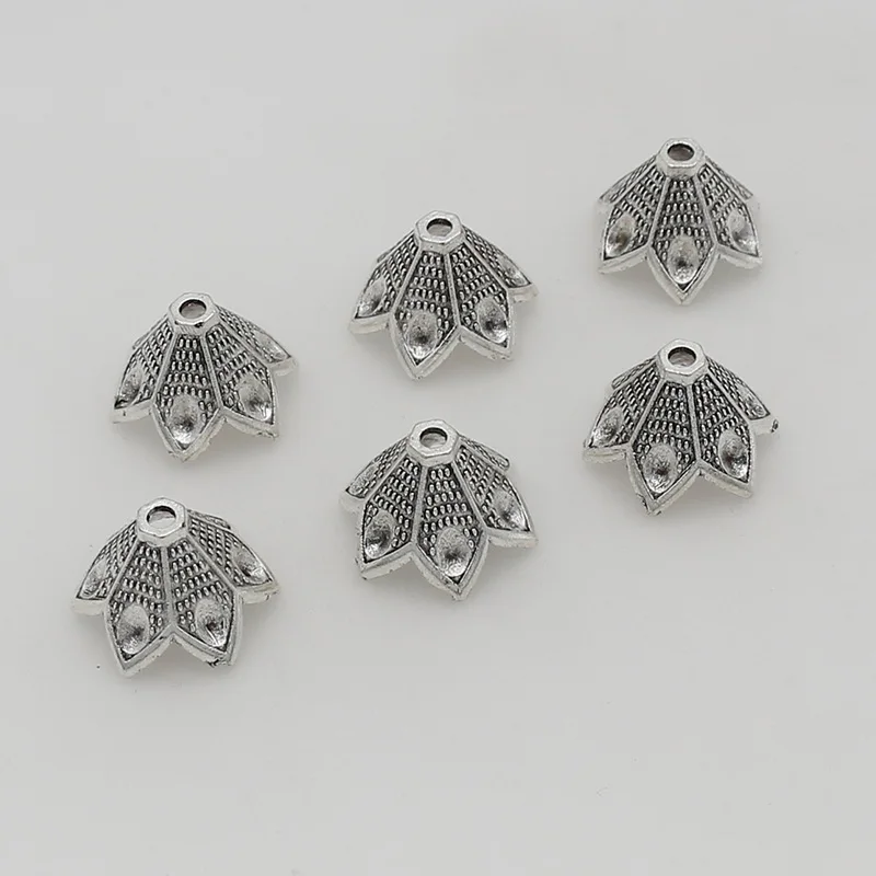 20pcs/lot Funky Big Size Sharp Flower Top Tassel Caps 19x12mm Handcraft Metal End Cover Caps Receptacle DIY Jewelry Accessories