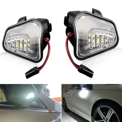 2Pcs Canbus Side Mirror Puddle Lights For Volkswagen VW Passat B7 EOS CC Scirocco Jetta Welcome Lamp Mirror Light For Passat CC