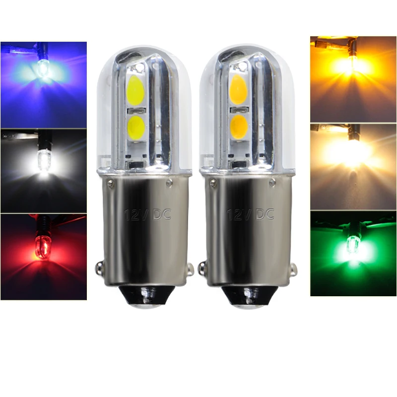 BA9S T4W Car Interior Light 6v 12v 24v 36v 48v 220v Auto Side Marker Backup Tail Reading Bulb Truck Door License Plate Lamp 12 V