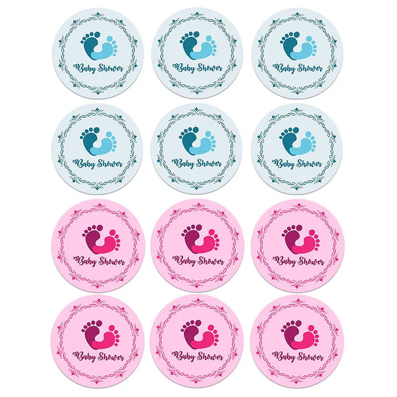 It\'s A Boy/It\'s A Girl Round Sticker Labels Baptism Gender Reveal Stickers Newborn Baby Shower Party Favor Candy Box Gift