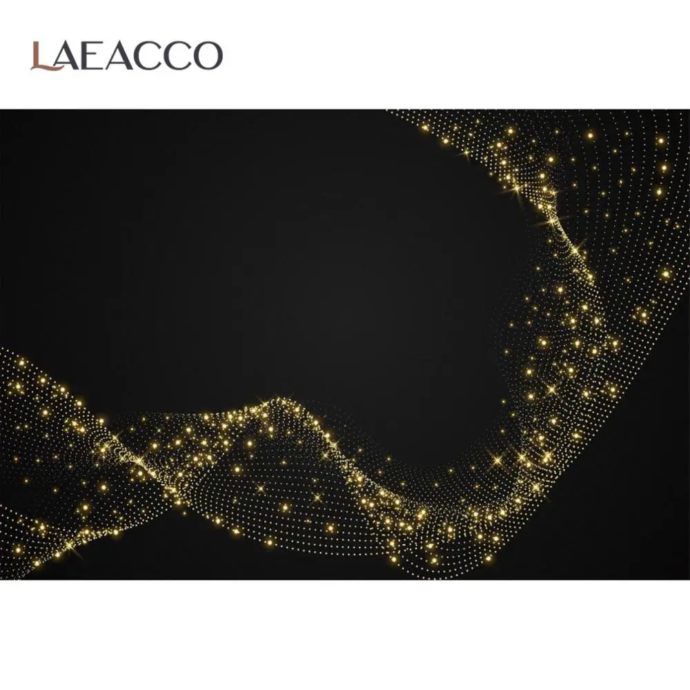 

Laeacco Glitter Gold Black Backgrounds For Photography Spiral Line 3D Fantasy Pattern Photo Background Photography Backdrop