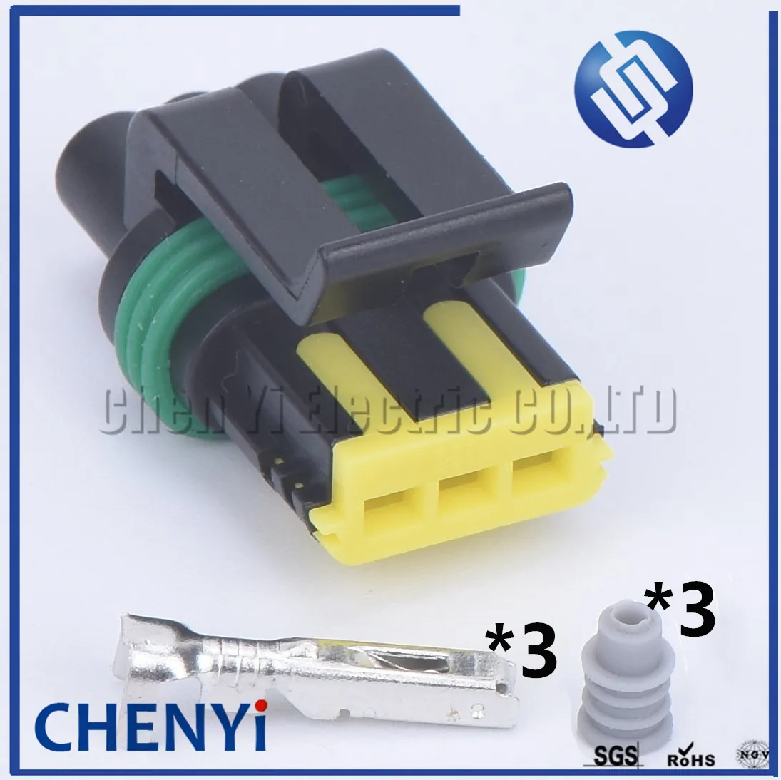 1 set 3 pin car line of waterproof auto connector 1.5 female auto parts wire harness cable connectors 444044-1