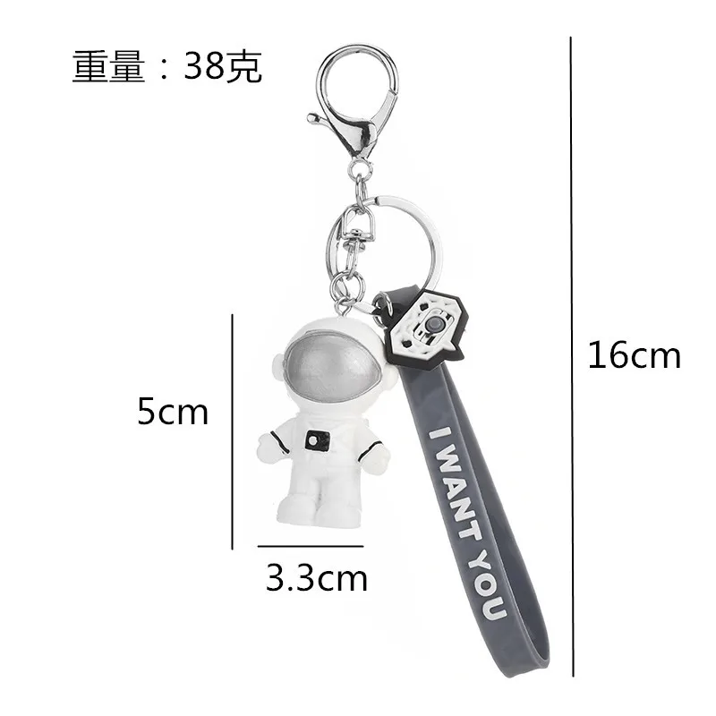 Three-dimensional astronaut key chain Car space robot metal key chain bag pendant small gift Keyring Dropshipping K2311