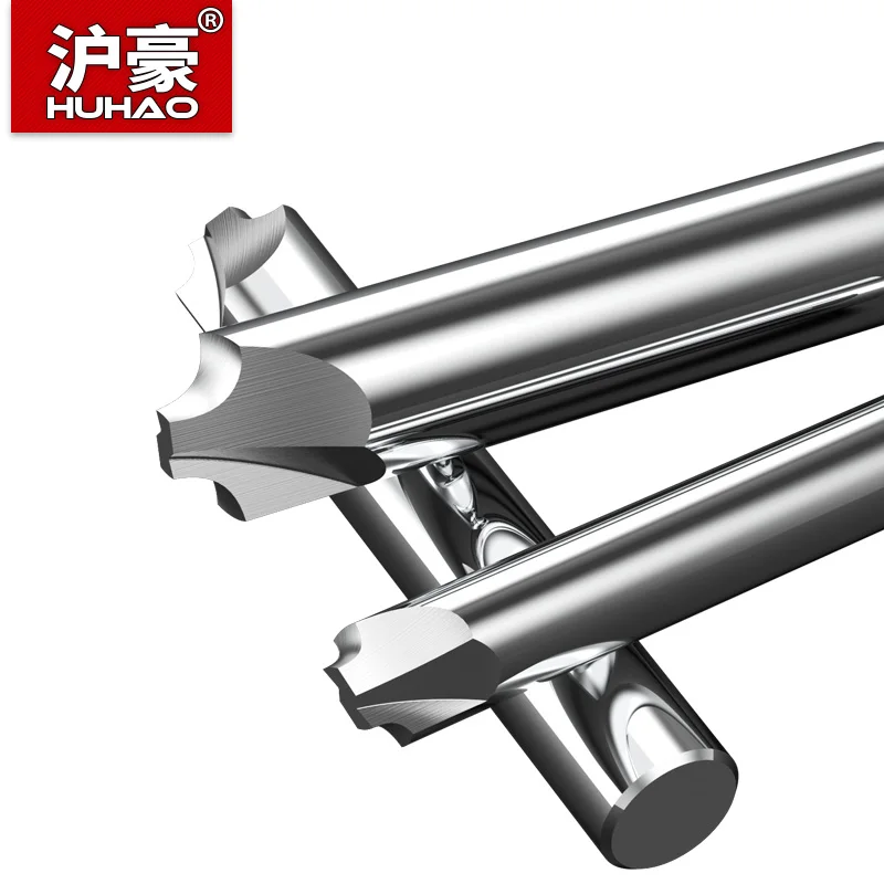 HUHAO 1 Buah R1-R15mm Arc Inner R Angle End Mill 2/4 Seruling CNC Anti-R Chamfering Milling Cutter Router Bit untuk Baja Tembaga Alloy