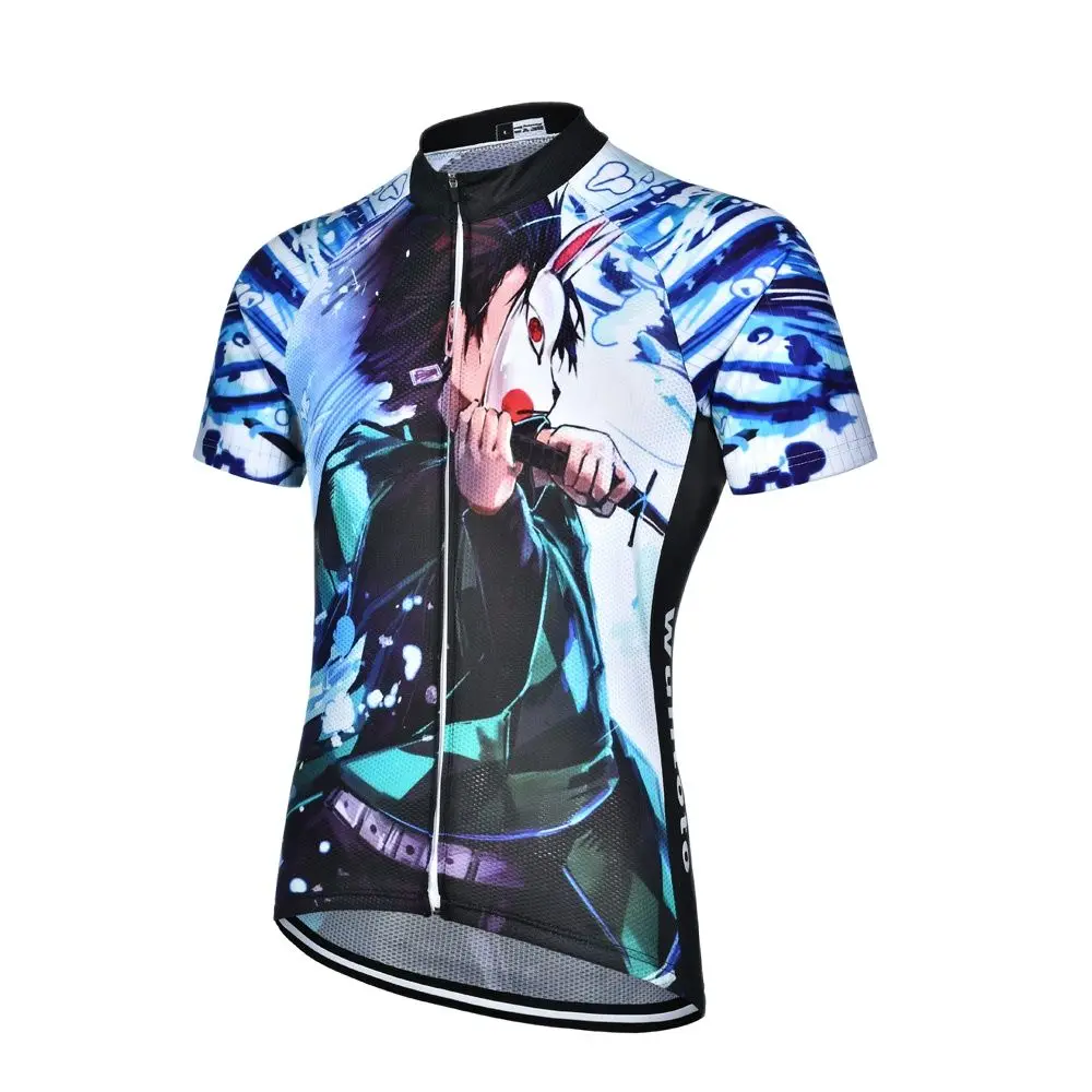 2021 Demon Slayer summer men shirts bike jersey Short Breathable mtb cycling jersey