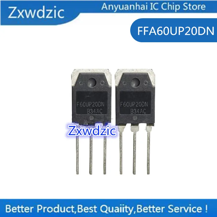 10pcs 100% New Imported Original  F60UP20DN FFA60UP20DN TO-247 Fast Recovery Diode 60A 200V