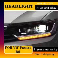 Car Styling For 2017-2018 VW Passat B8 LED Headlight Magotan Headlight DRL Hid Head Lamp Angel Eye Bi Xenon Beam Accessories