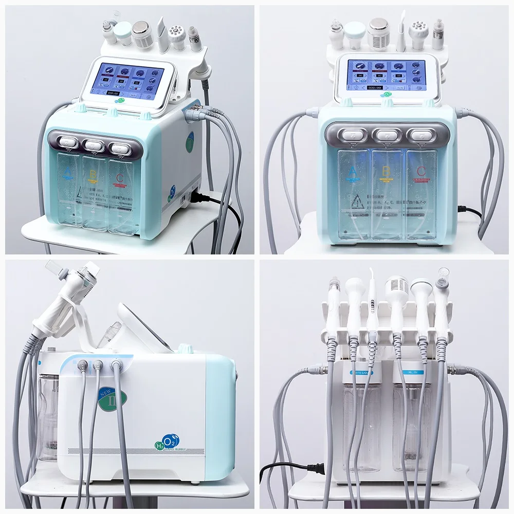 Updated 2.0 H2O2 Small Bubble Oxygen Beauty Salon 6in1 Hydra Dermabrasion Skin Cleaner Hydrogen Oxygen Jet Peel Machine